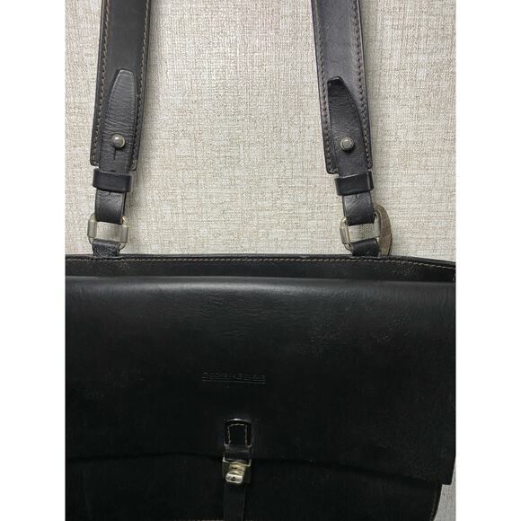 Vintage Dooney & Bourke Black Italian Leather Handbag Made in Italy - Picture 3 of 10